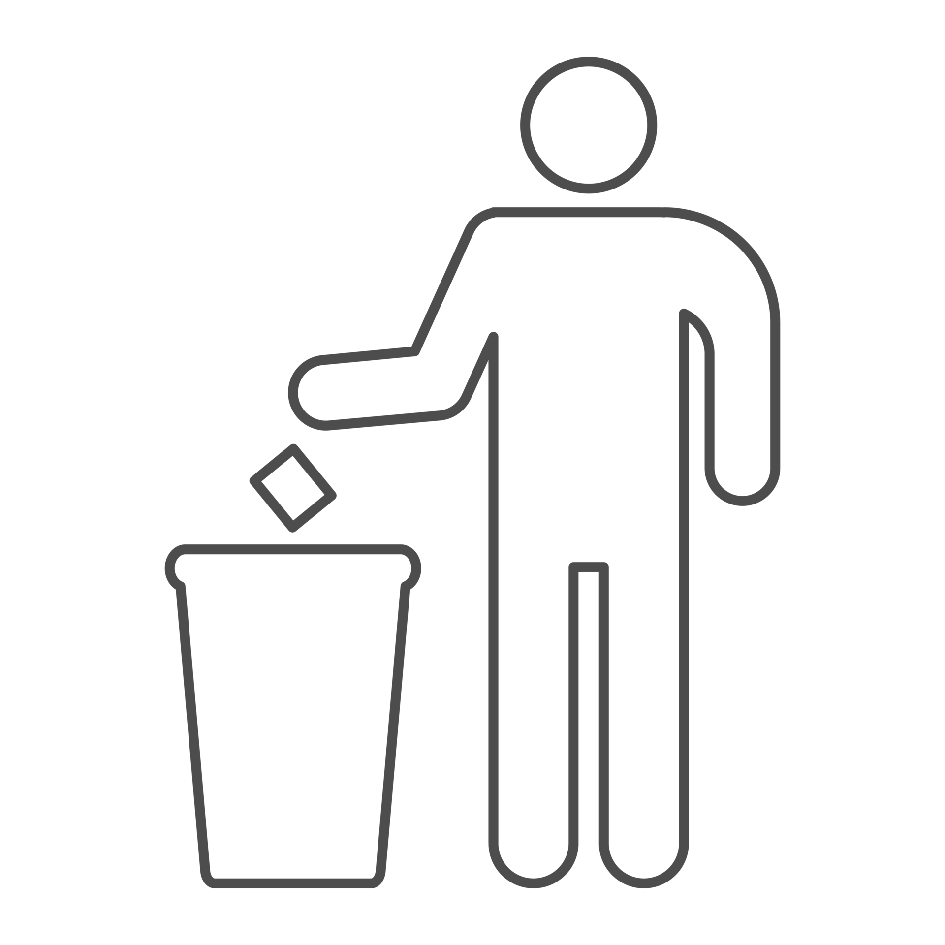 Throw garbage icon line transparent background 18874628 PNG