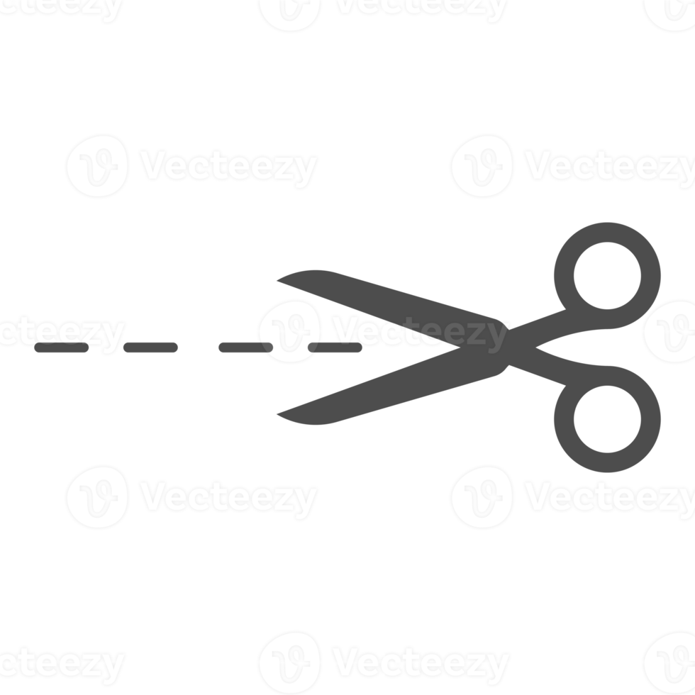 Scissor icon black color transparent background png