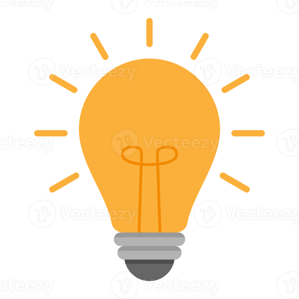 Light bulb icon transparent background png
