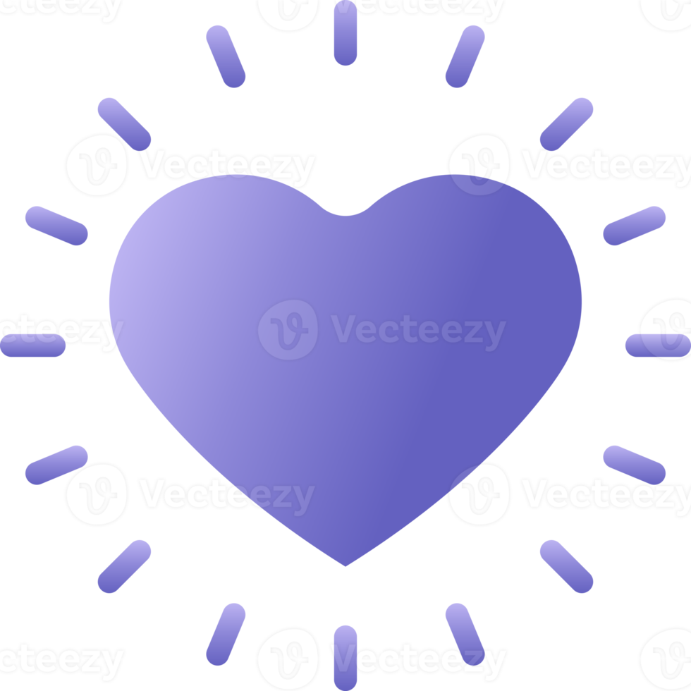 Purper hart Valentijnsdag png