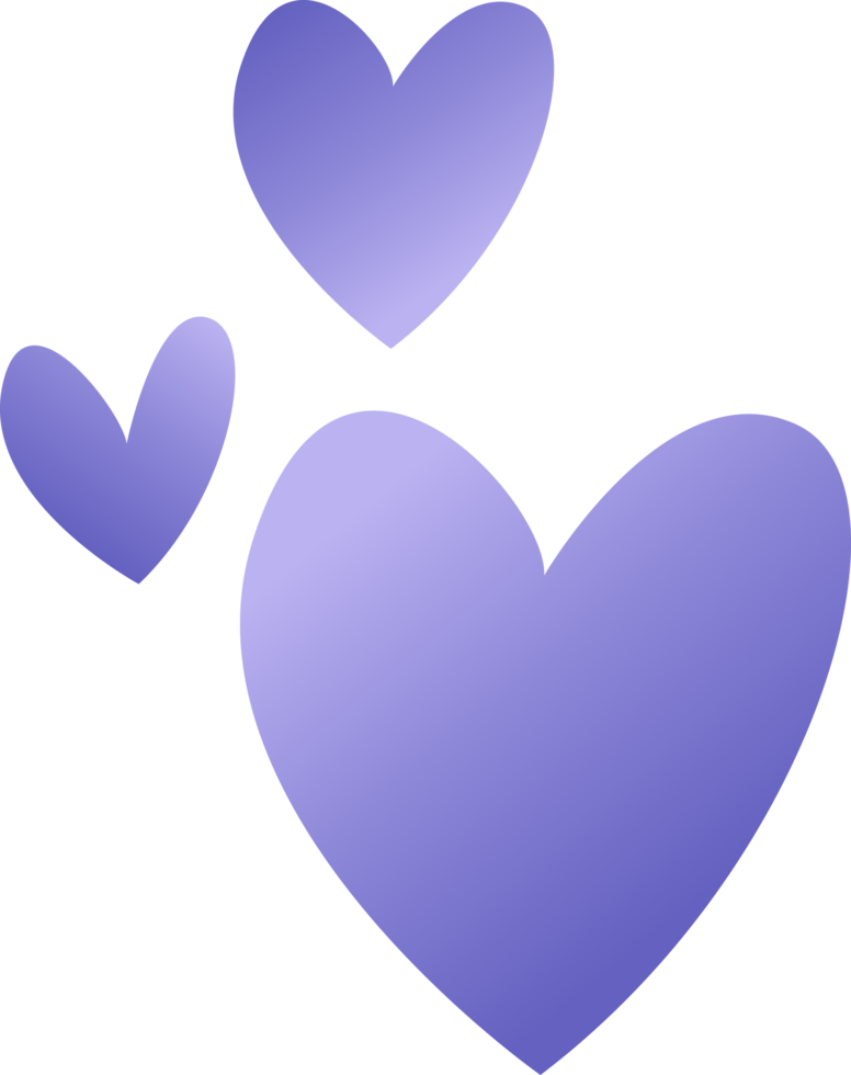 set of purple heart png