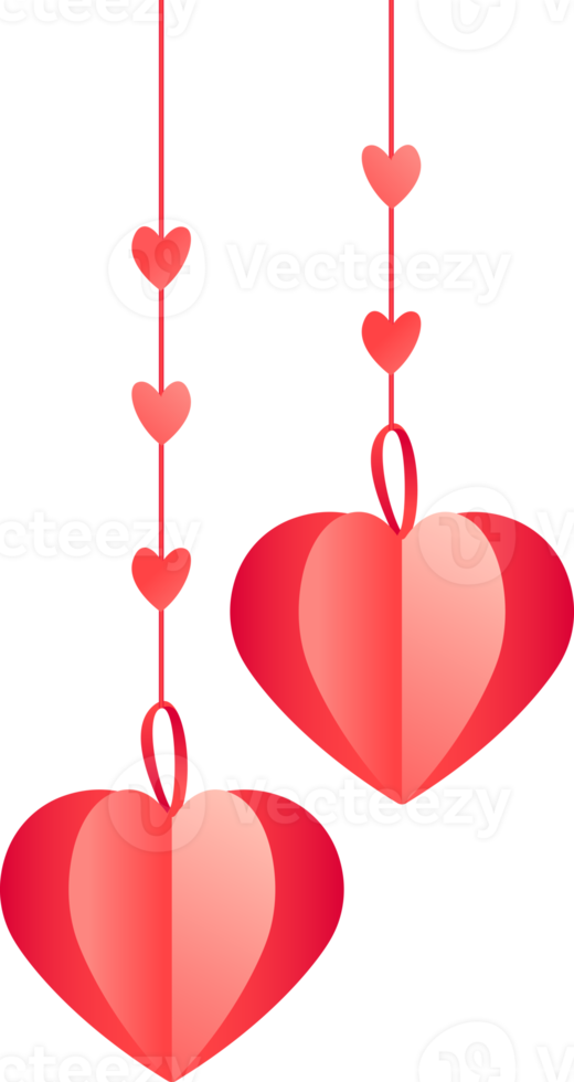 red heart lantern png