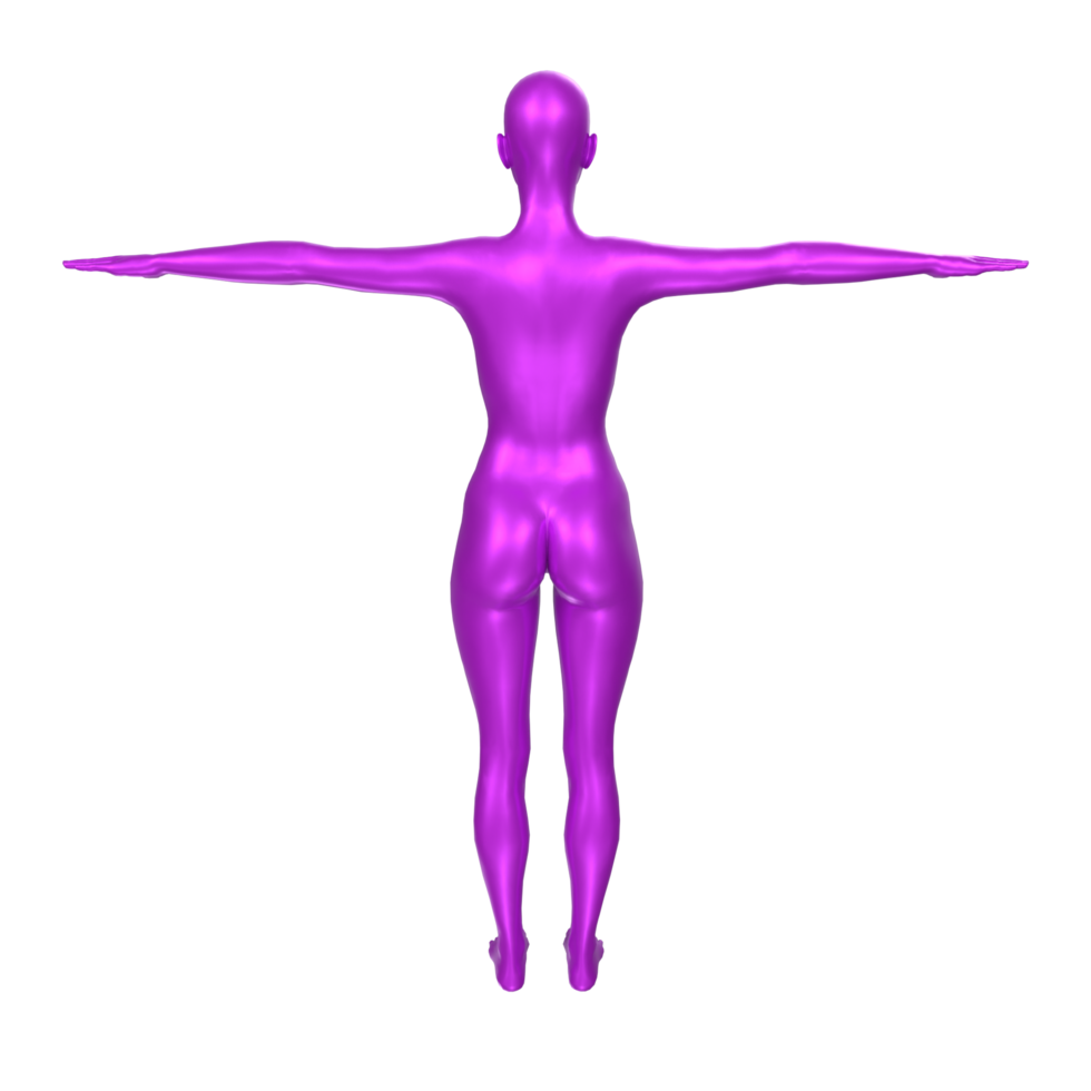 Female Basemesh isolated on transparent png