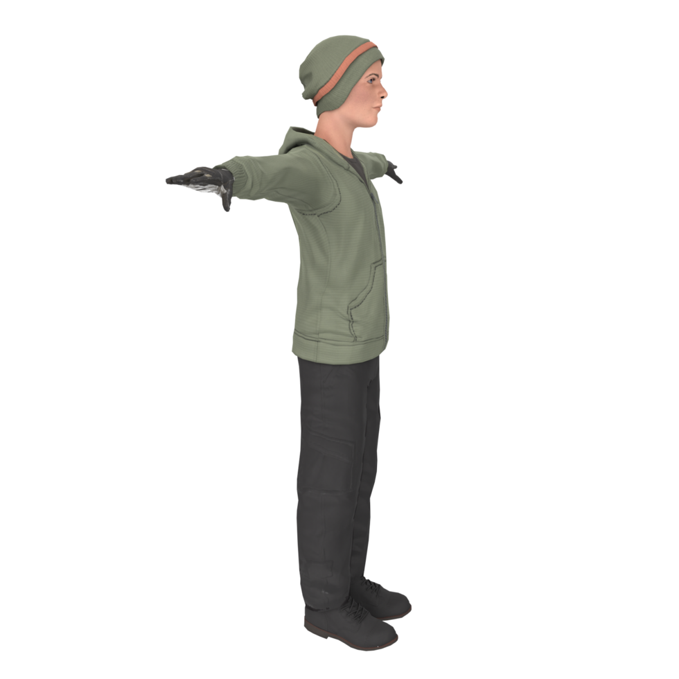 Cool boy isolated on transparent png