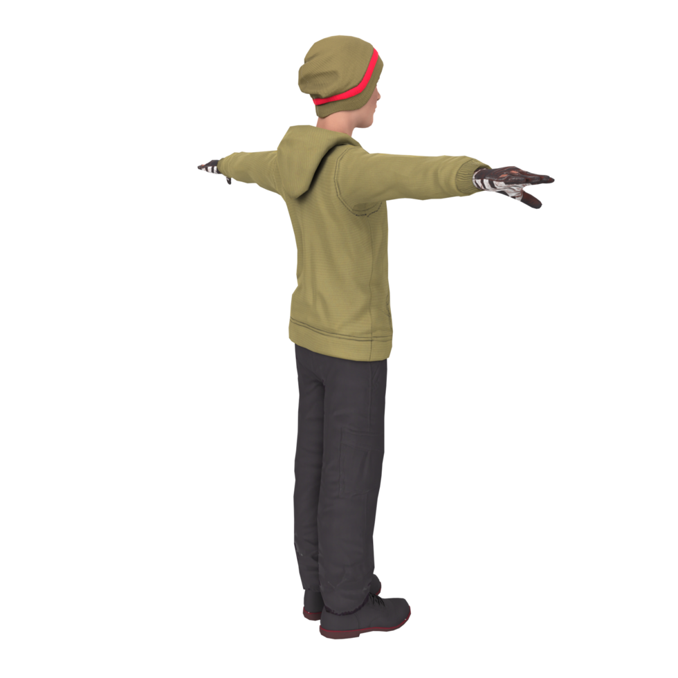 Cool boy isolated on transparent png