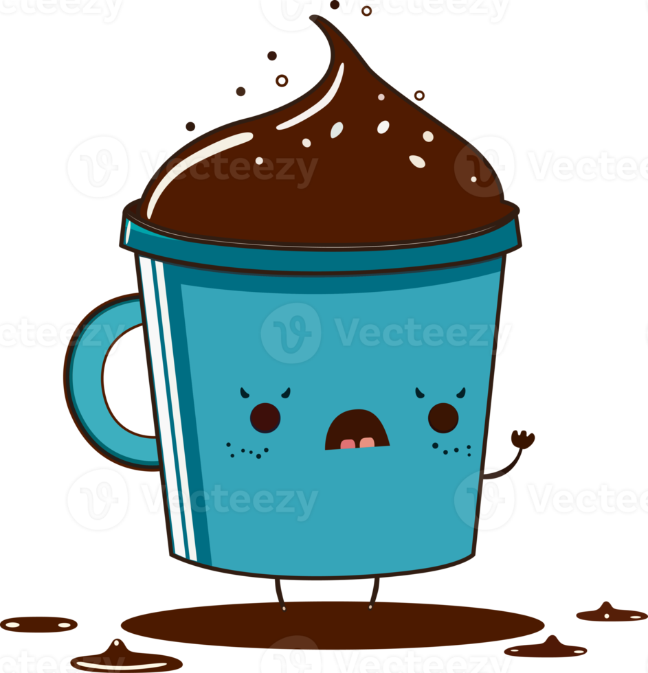 Free Cute Funny Coffee Cup Illustration 18875636 PNG with Transparent
