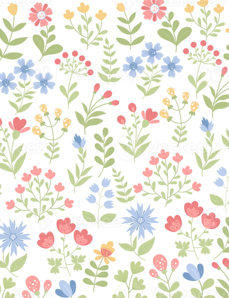 Floral pattern of flowers png