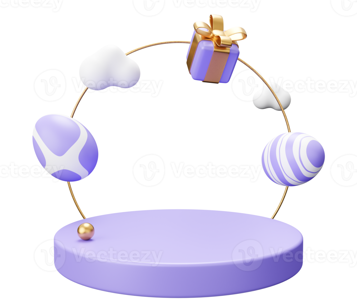 rendu 3d de l'arche du podium des oeufs de pâques png