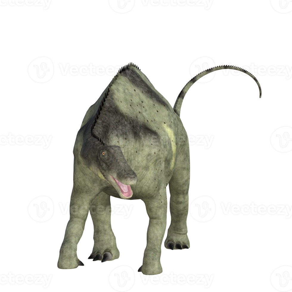 brachitrachelopan dinosauro isolato 3d rendere png