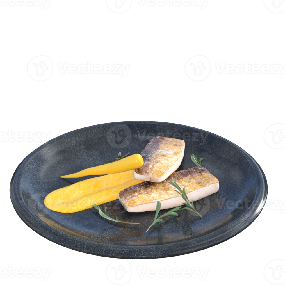delicious tuna food isolated 3d render png