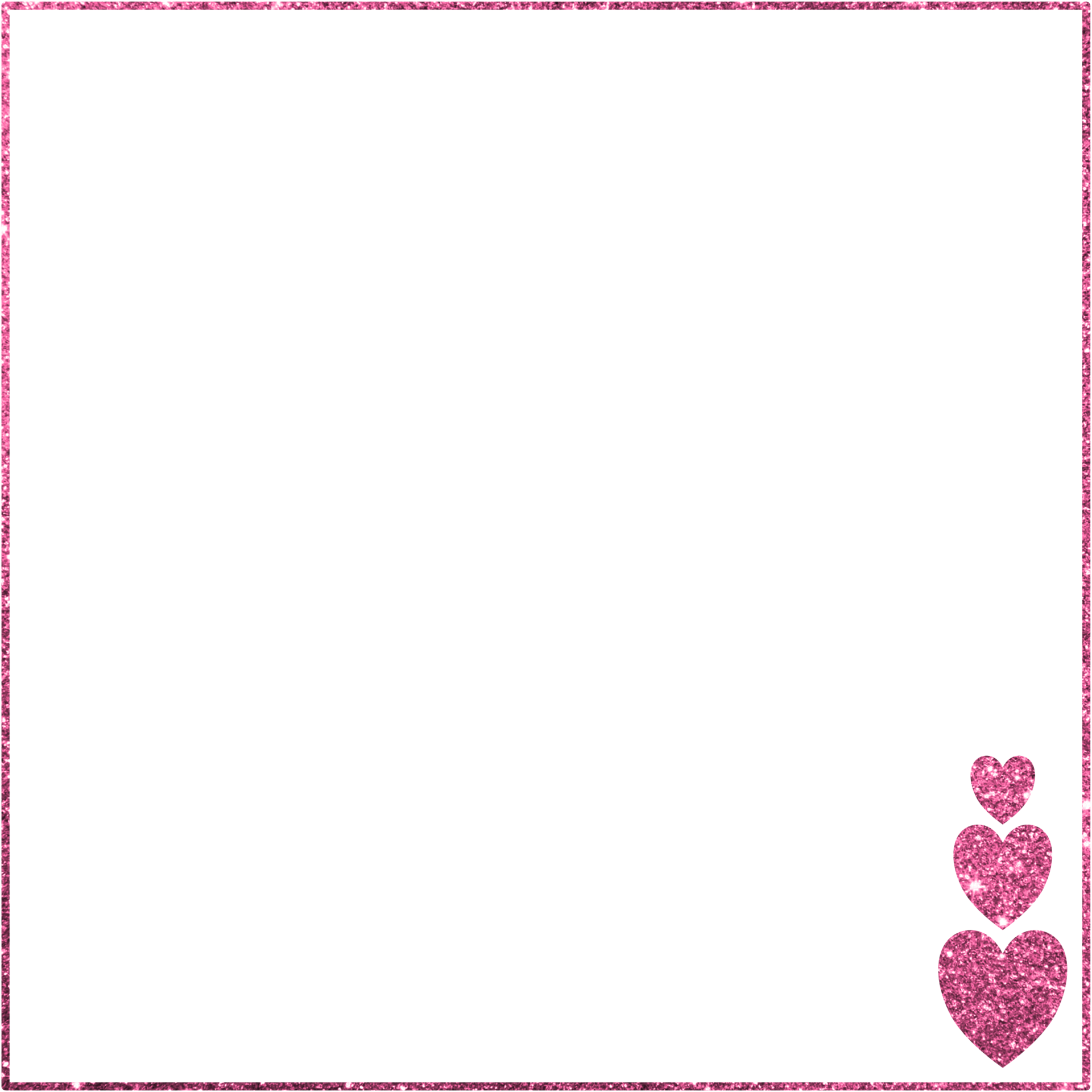 Pink Glitter Frame With Heart 18875774 PNG
