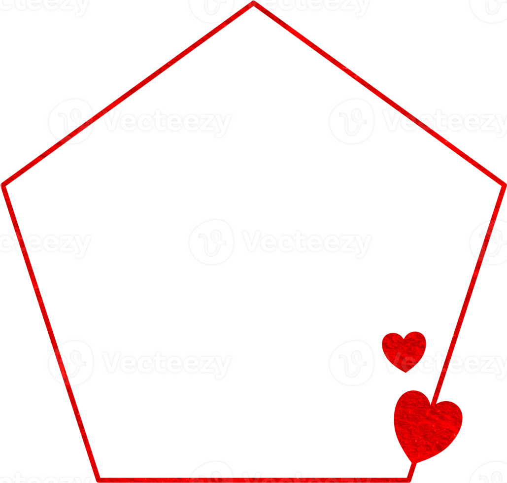 rood structuur kader met hart png