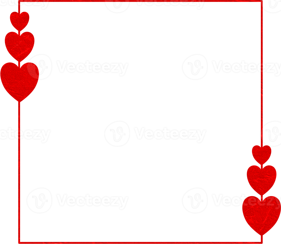 rood structuur kader met hart png