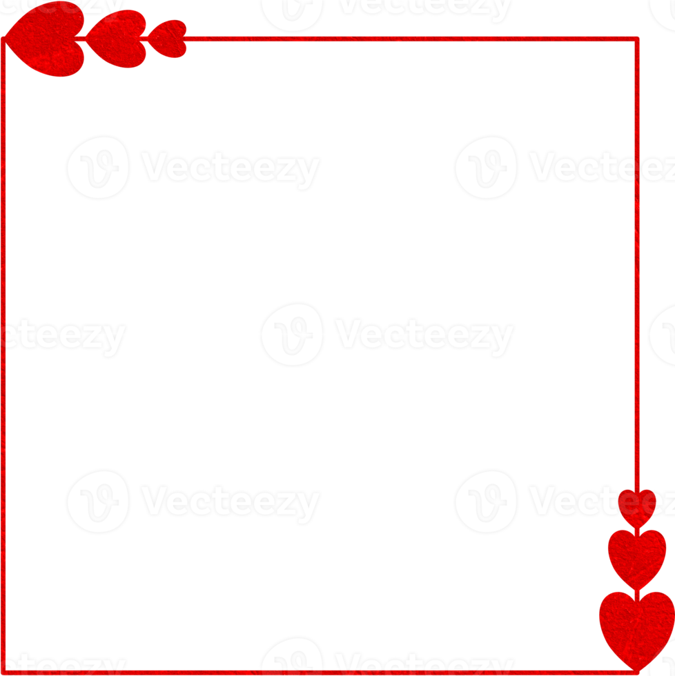 rood structuur kader met hart png