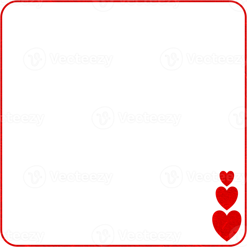 Red Texture Frame With Heart png