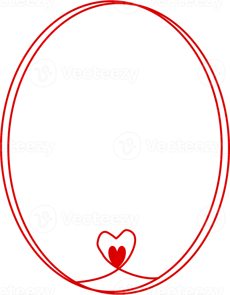 Red Texture Frame With Heart png