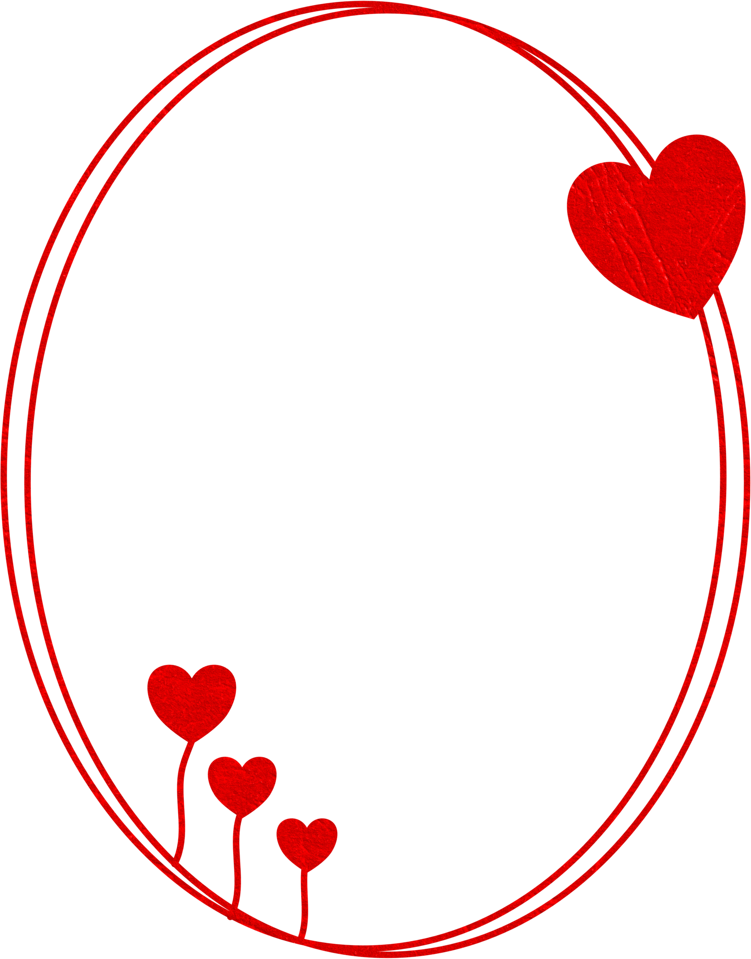 Red Texture Frame With Heart 18875862 PNG