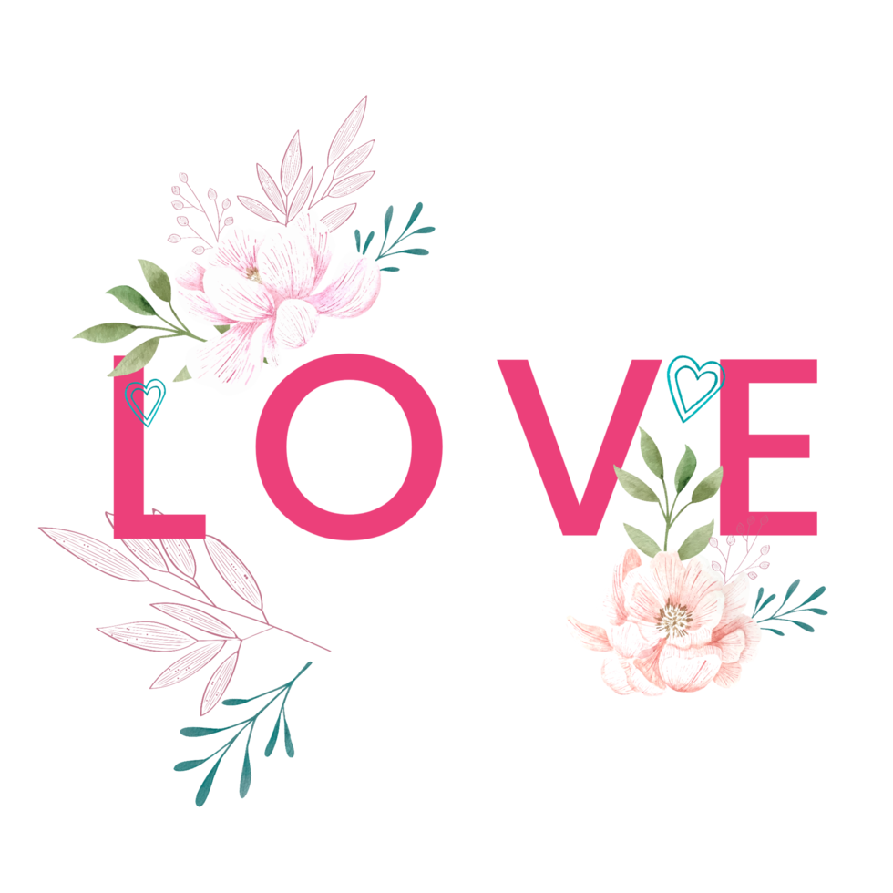 love and flower png