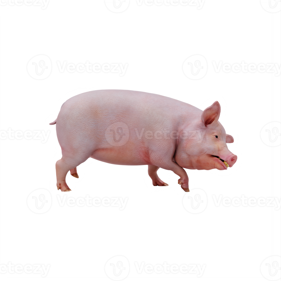 3d pig isolated png