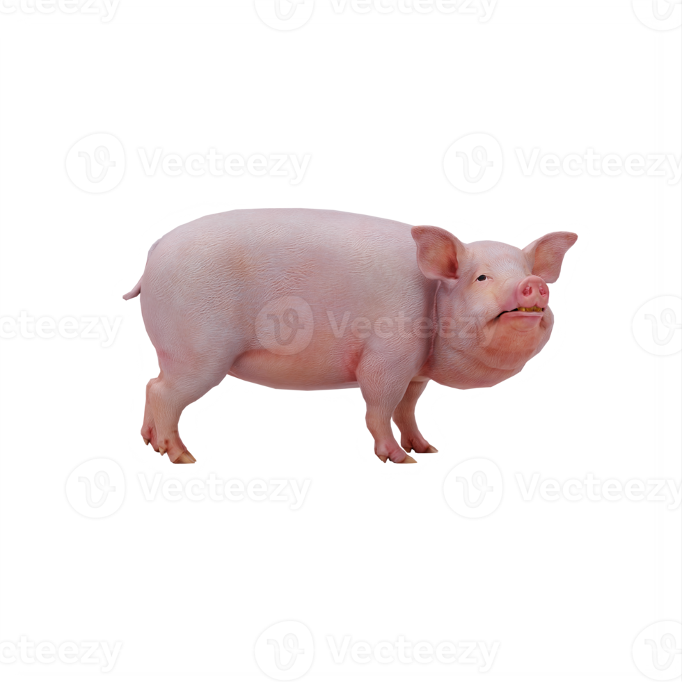 cochon 3d isolé png