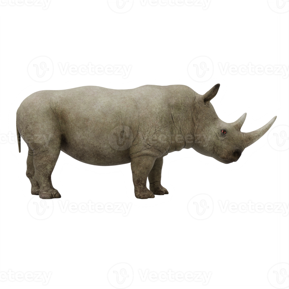 3d Rhinoceros isolated png