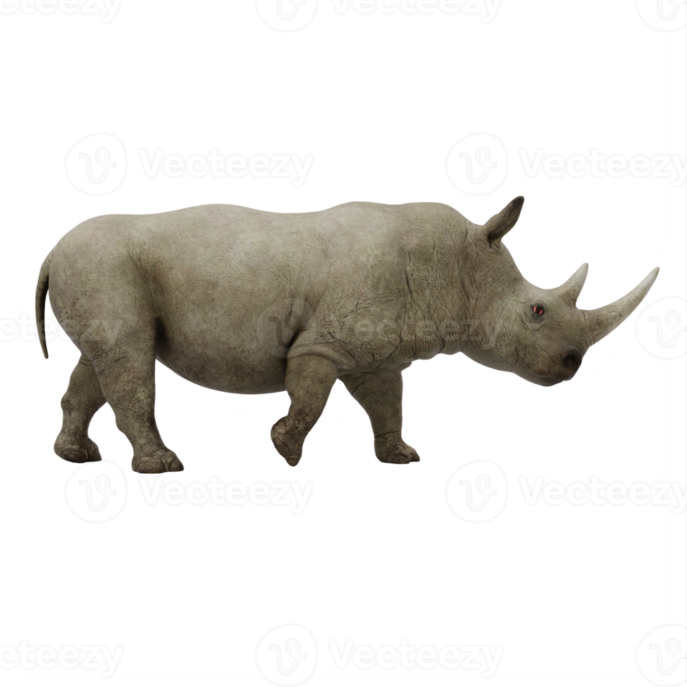 3d neushoorn geïsoleerd png