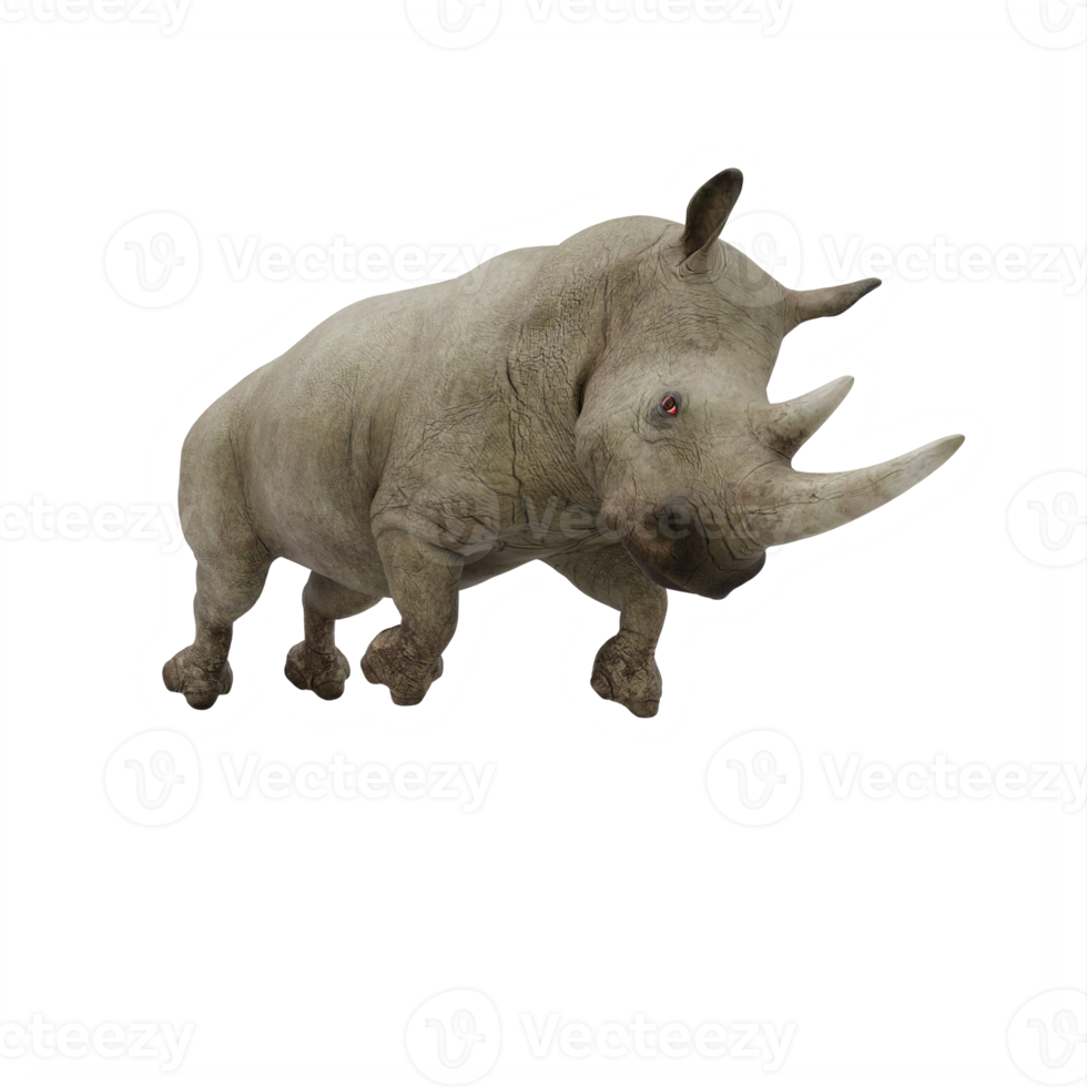 3d neushoorn geïsoleerd png