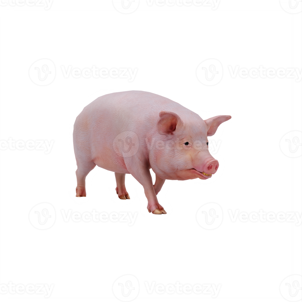 cochon 3d isolé png