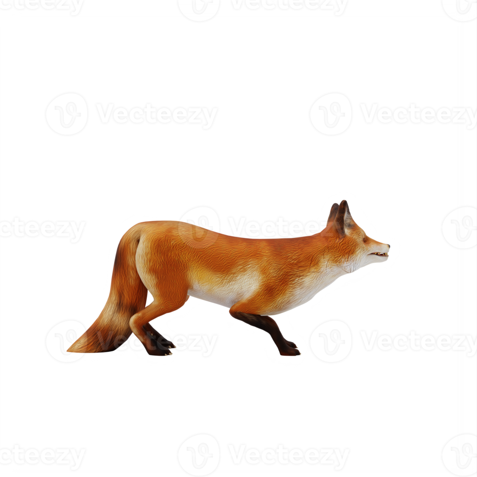 3d Fox isolated png