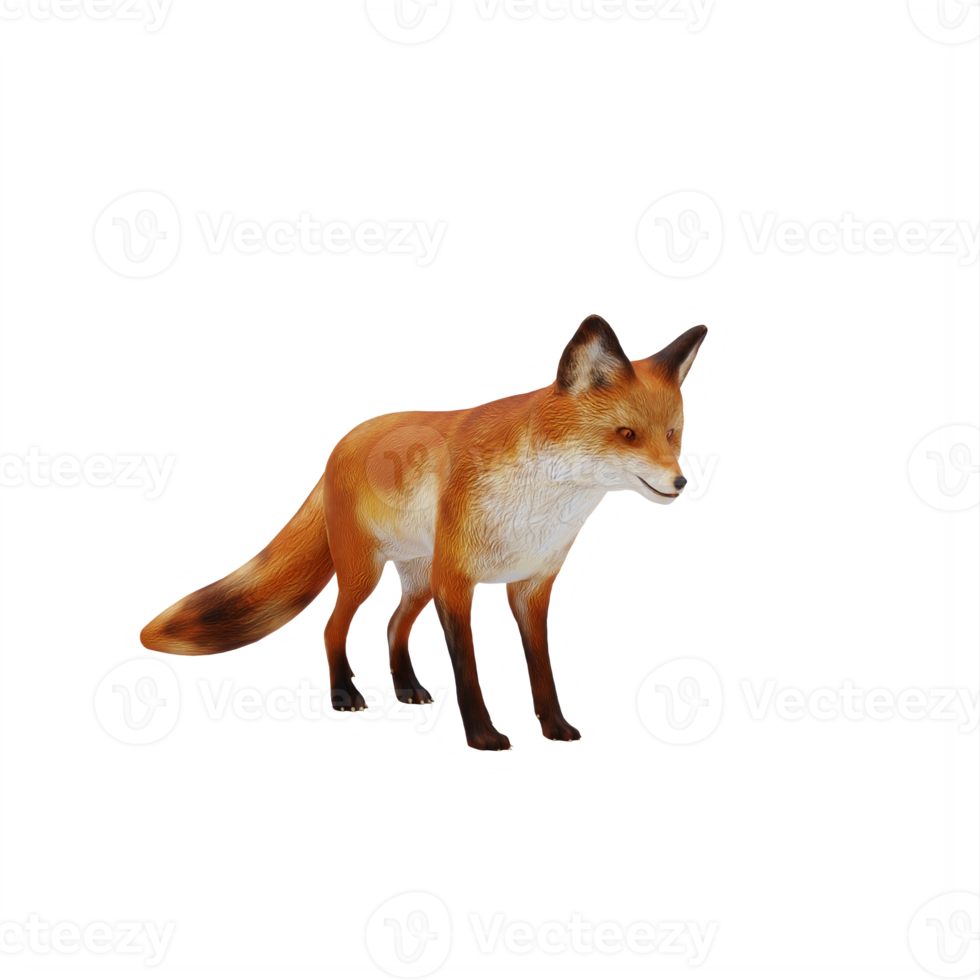 renard 3d isolé png