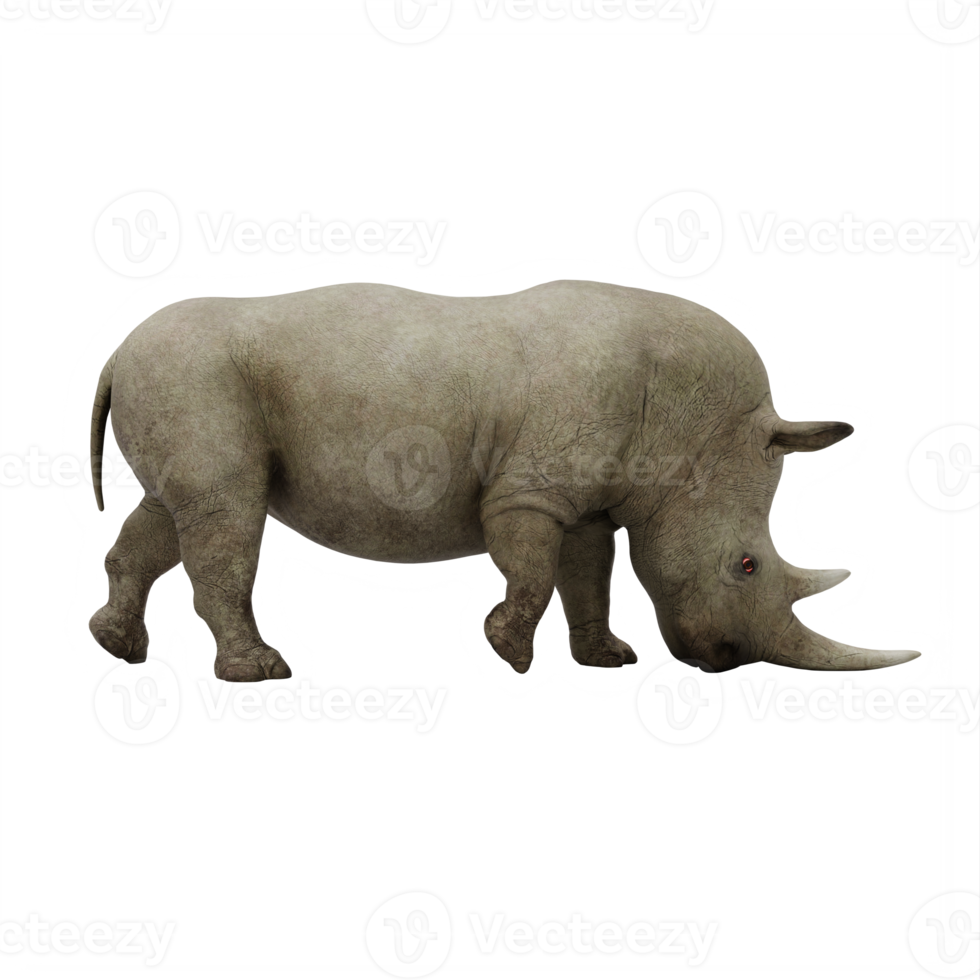 3d Rhinoceros isolated png