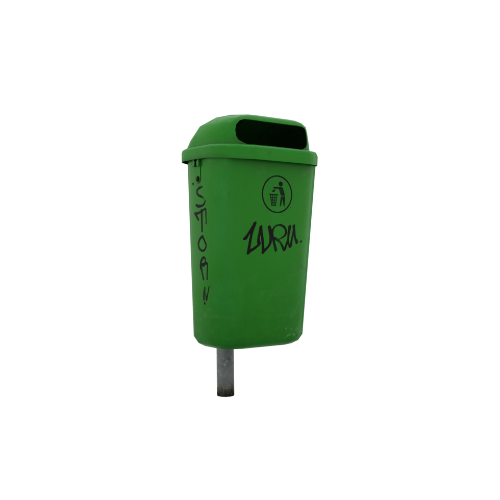 3d small trash bin png
