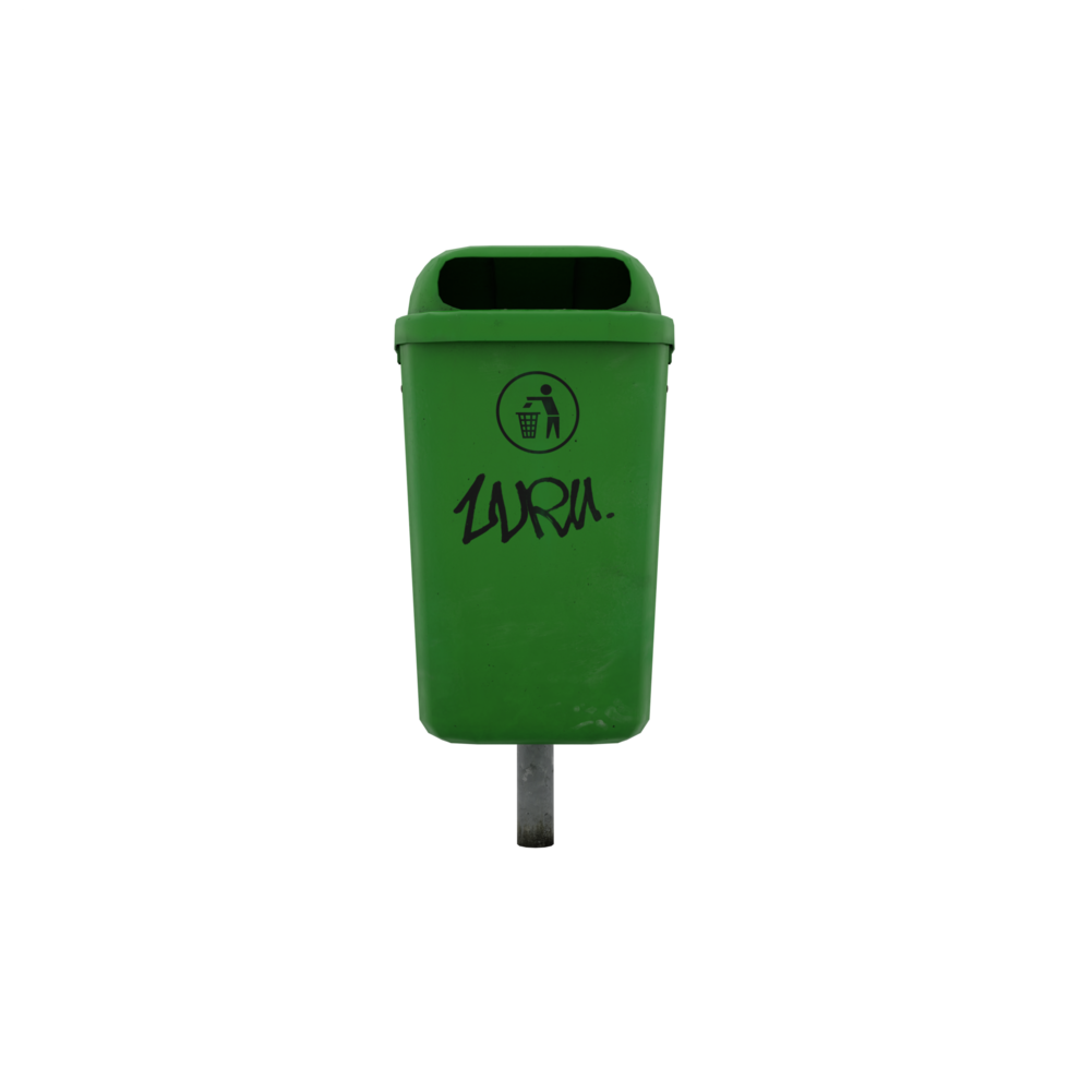 3d small trash bin png