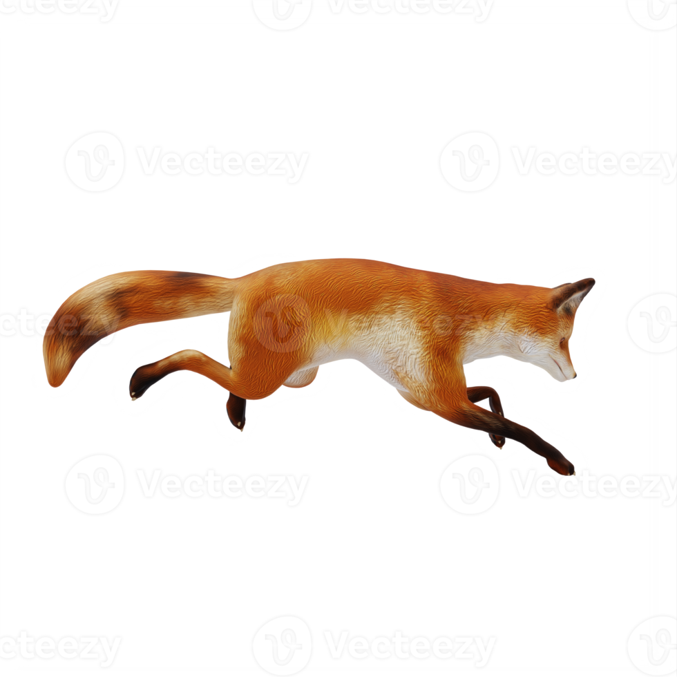 3d Fox isolated png