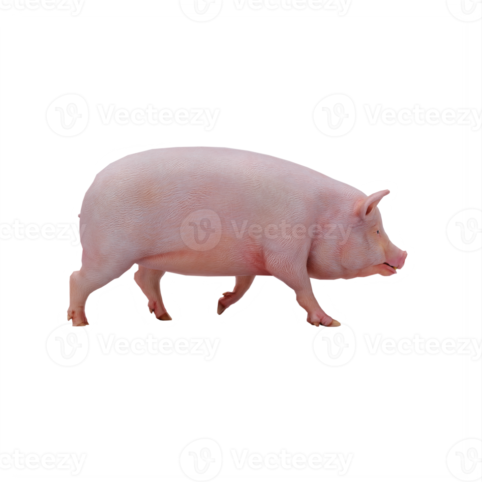 3d pig isolated png