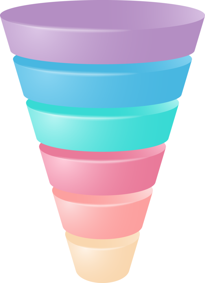 Funnel infographic presentation template png