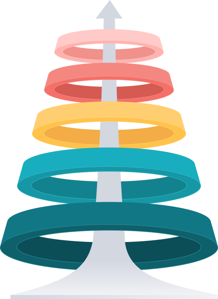 Funnel infographic presentation template png