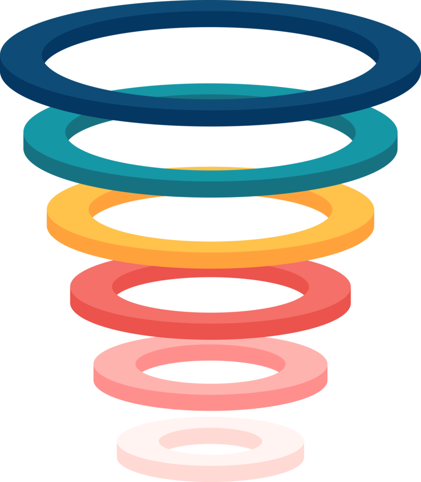 Funnel infographic presentation template png