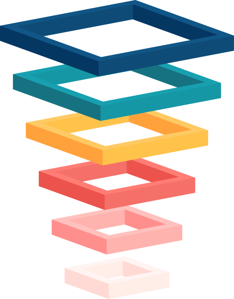 Funnel infographic presentation template png