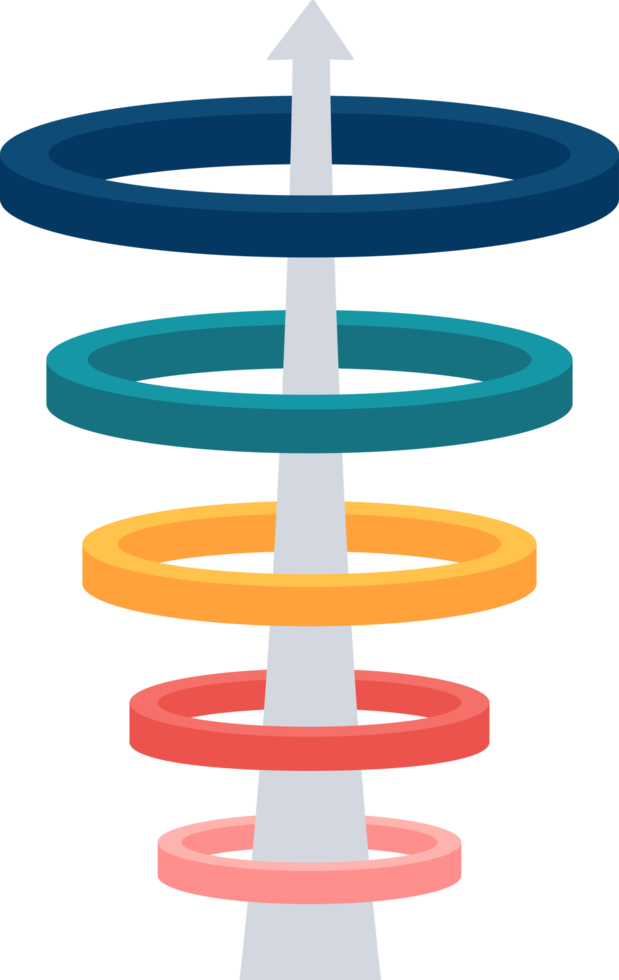 modelo de apresentação de infográfico de funil png