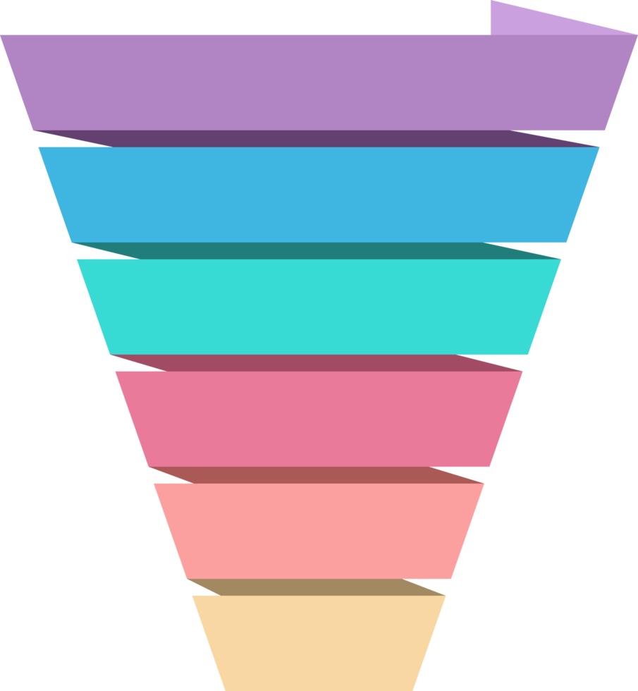 Funnel infographic presentation template png