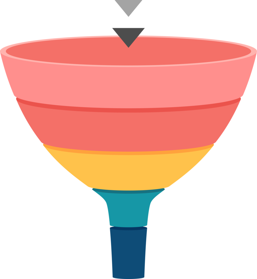 Funnel infographic presentation template png