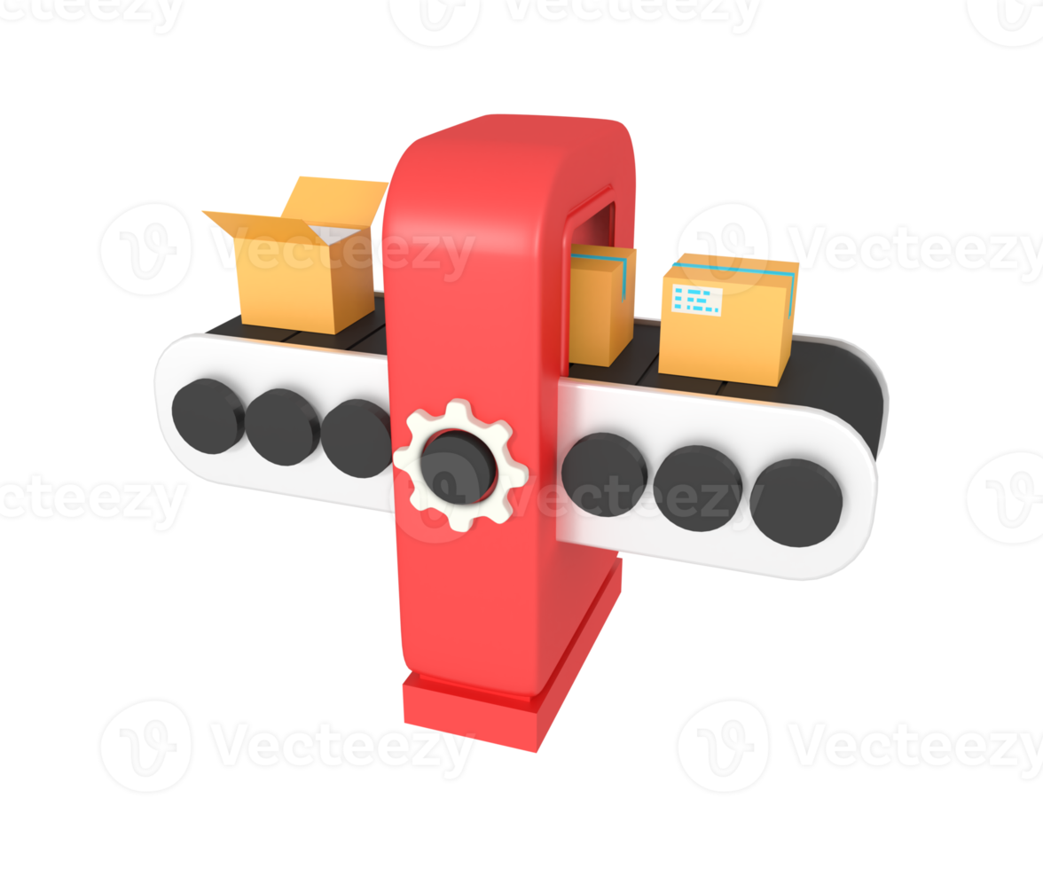 3d illustration of packaging machine png