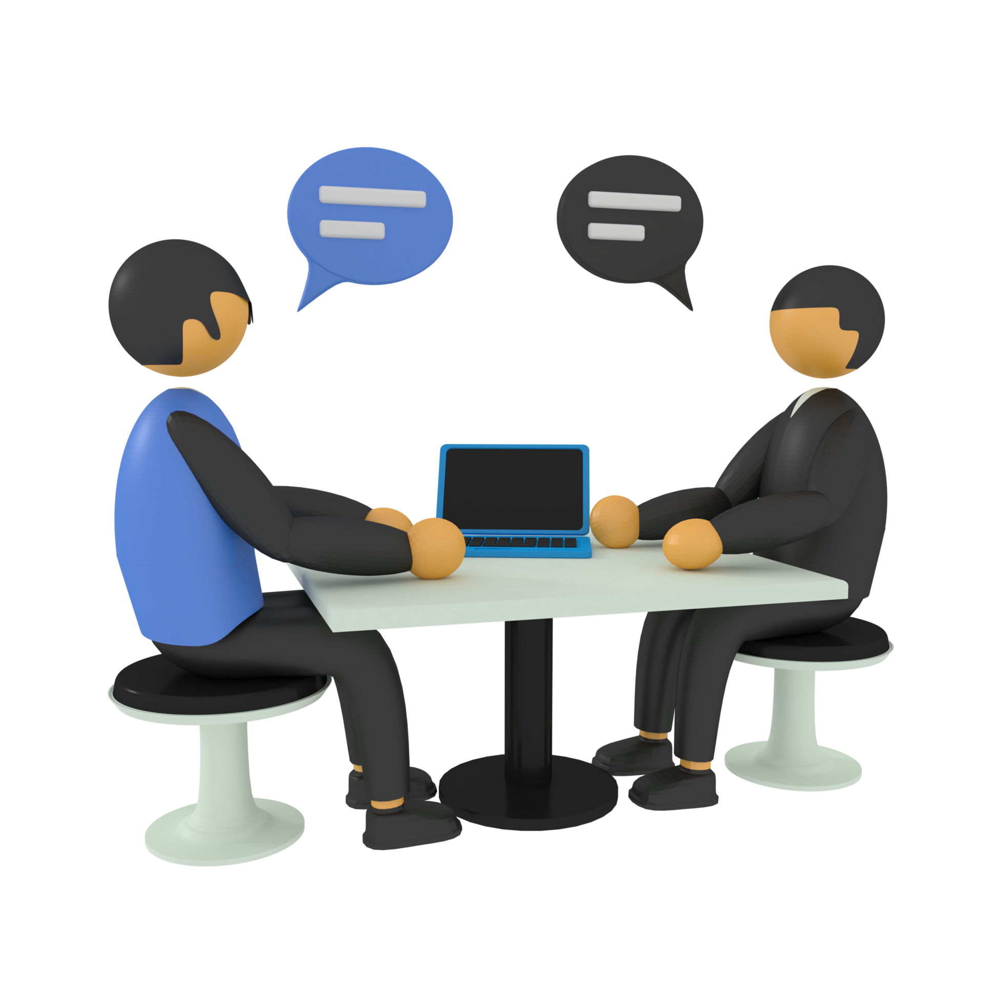 Free Ilustración 3d de una reunión del equipo de negocios 18876413 PNG