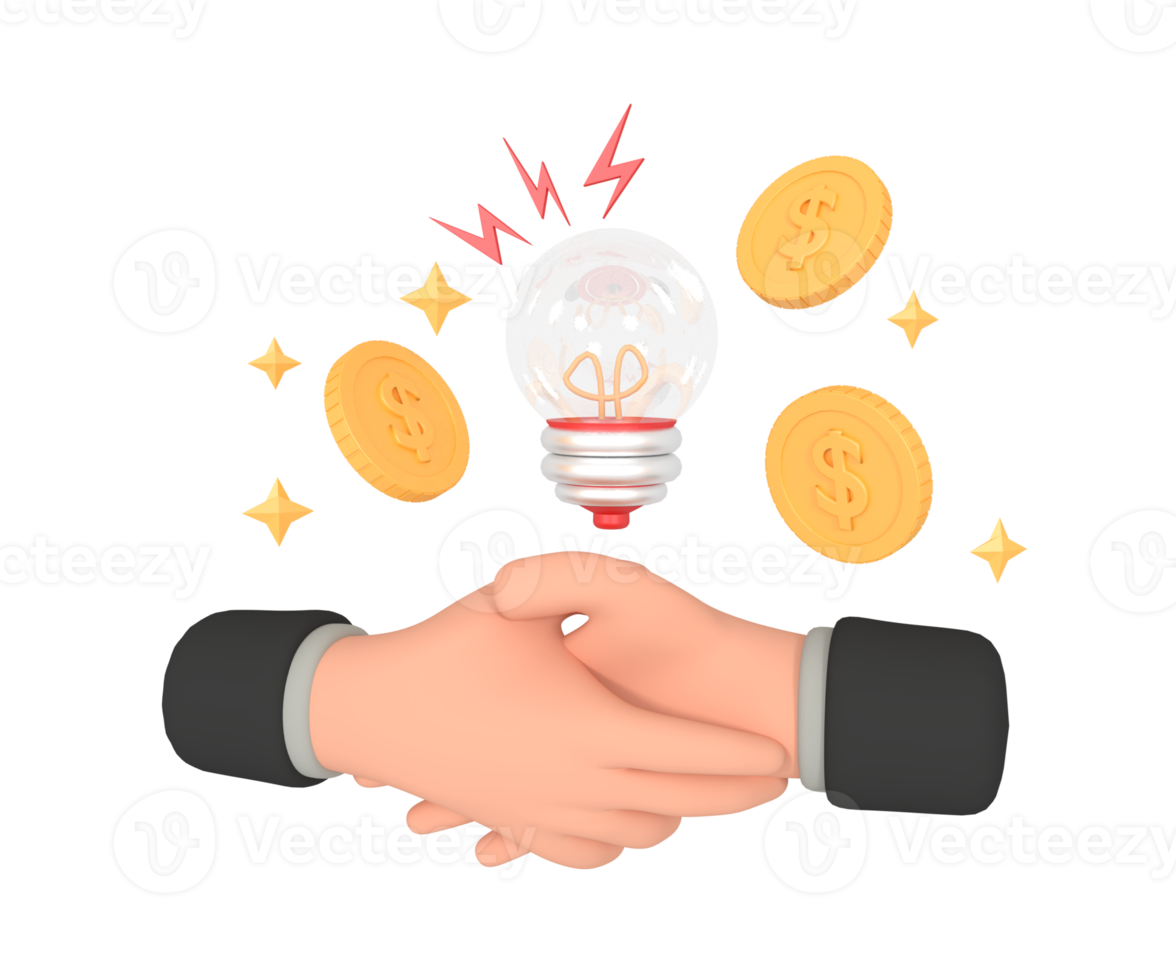 3d illustration of approved idea png