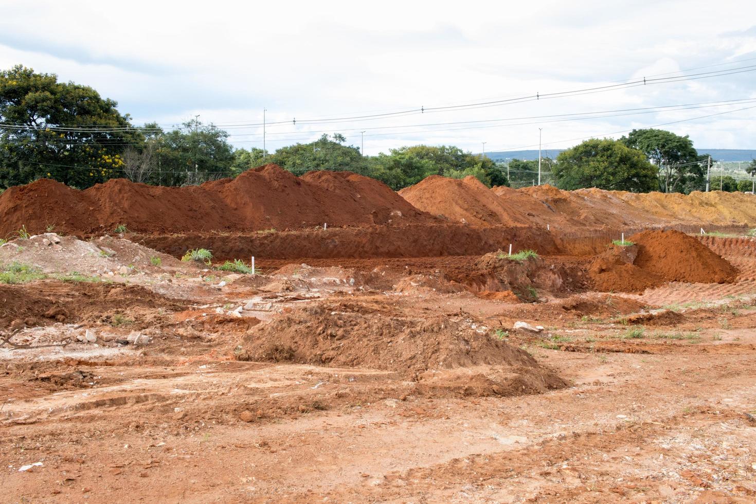 Brasilia, DF Brazil, January 24, 2023 New road construction in the Northwest section of Brasilia. photo