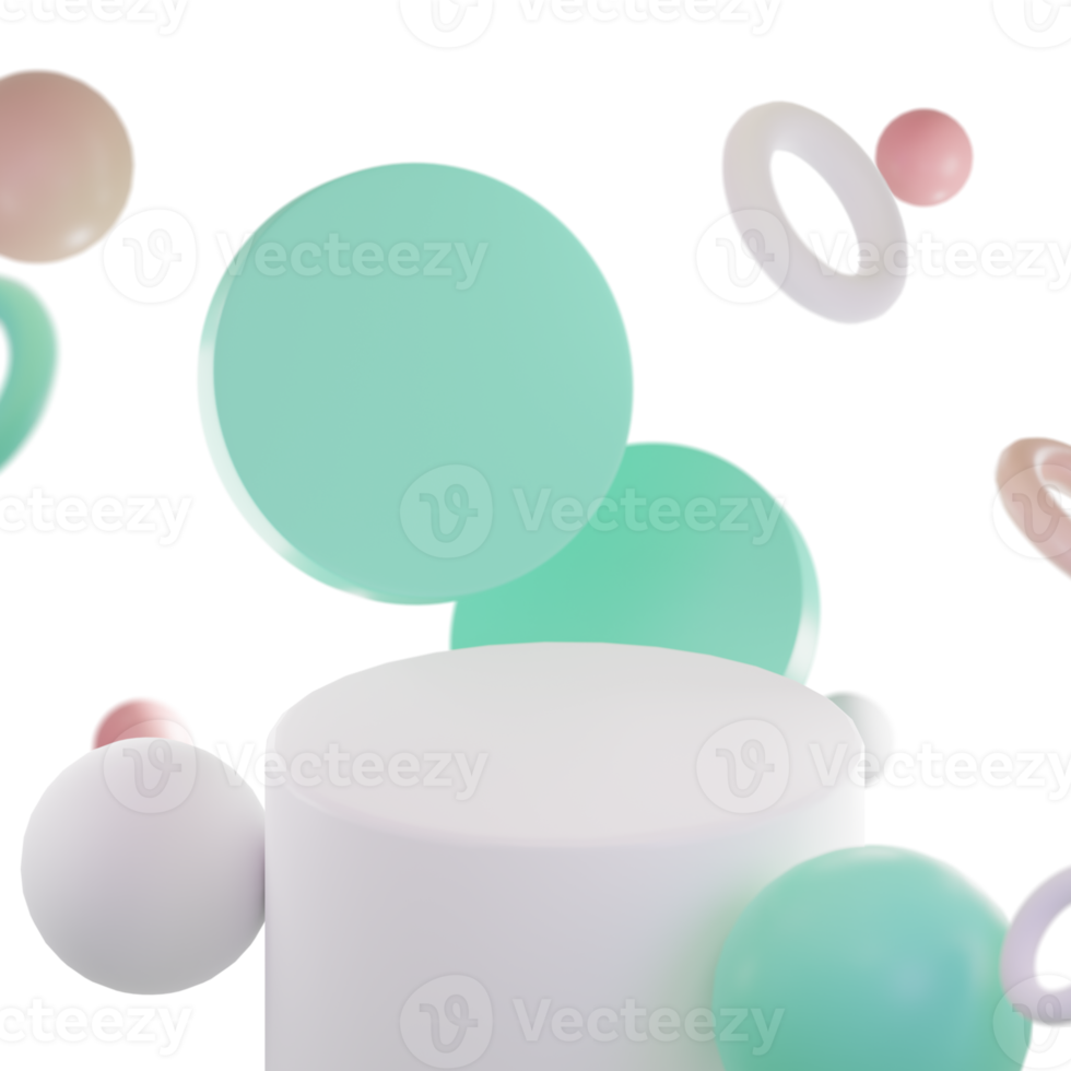 3d render, abstract background, geometric shapes, pastel colors, png