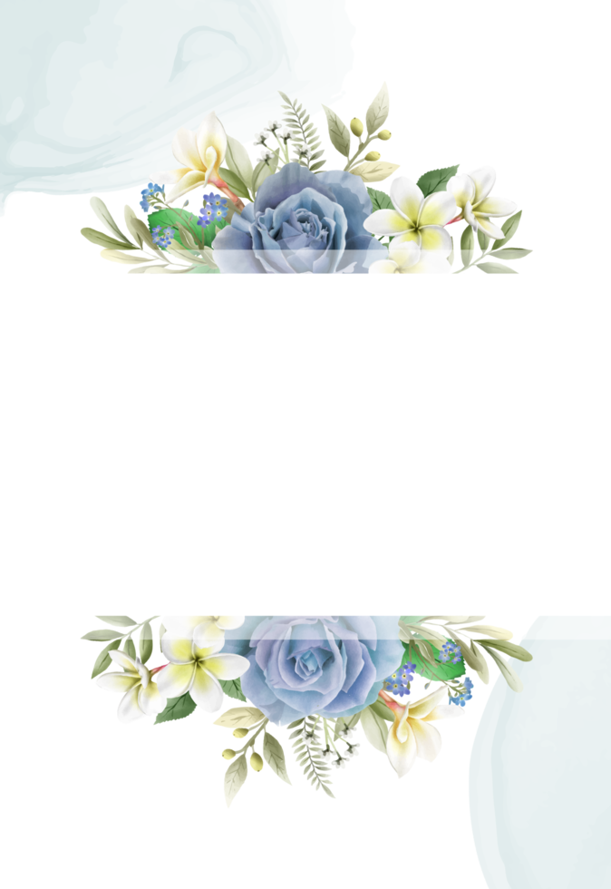 elegante Königsblau-Rosen, die Einladungskarte wedding sind png
