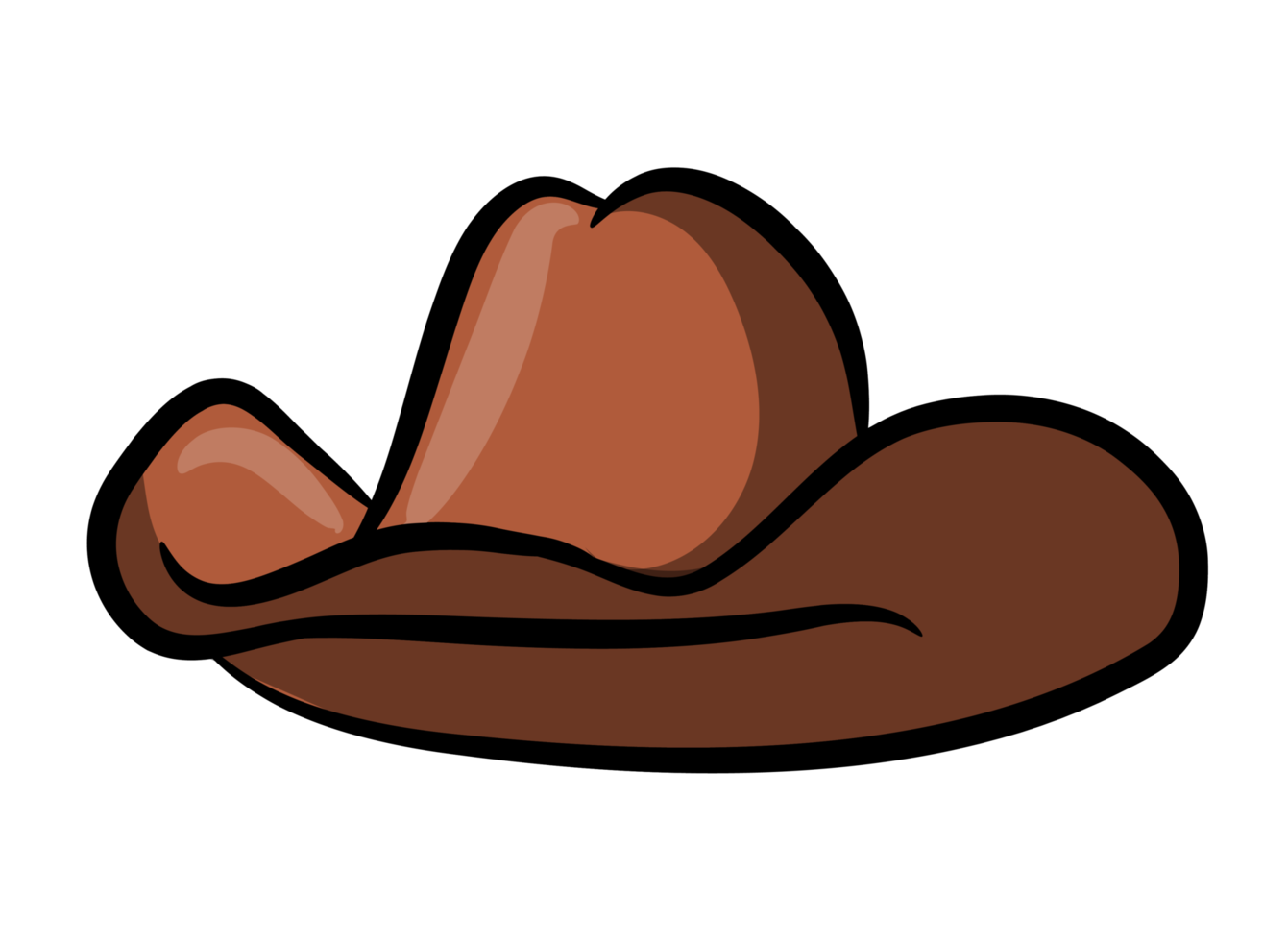 chapéu de cowboy marrom png