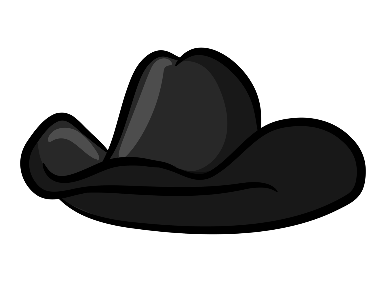 sombrero de vaquero negro png